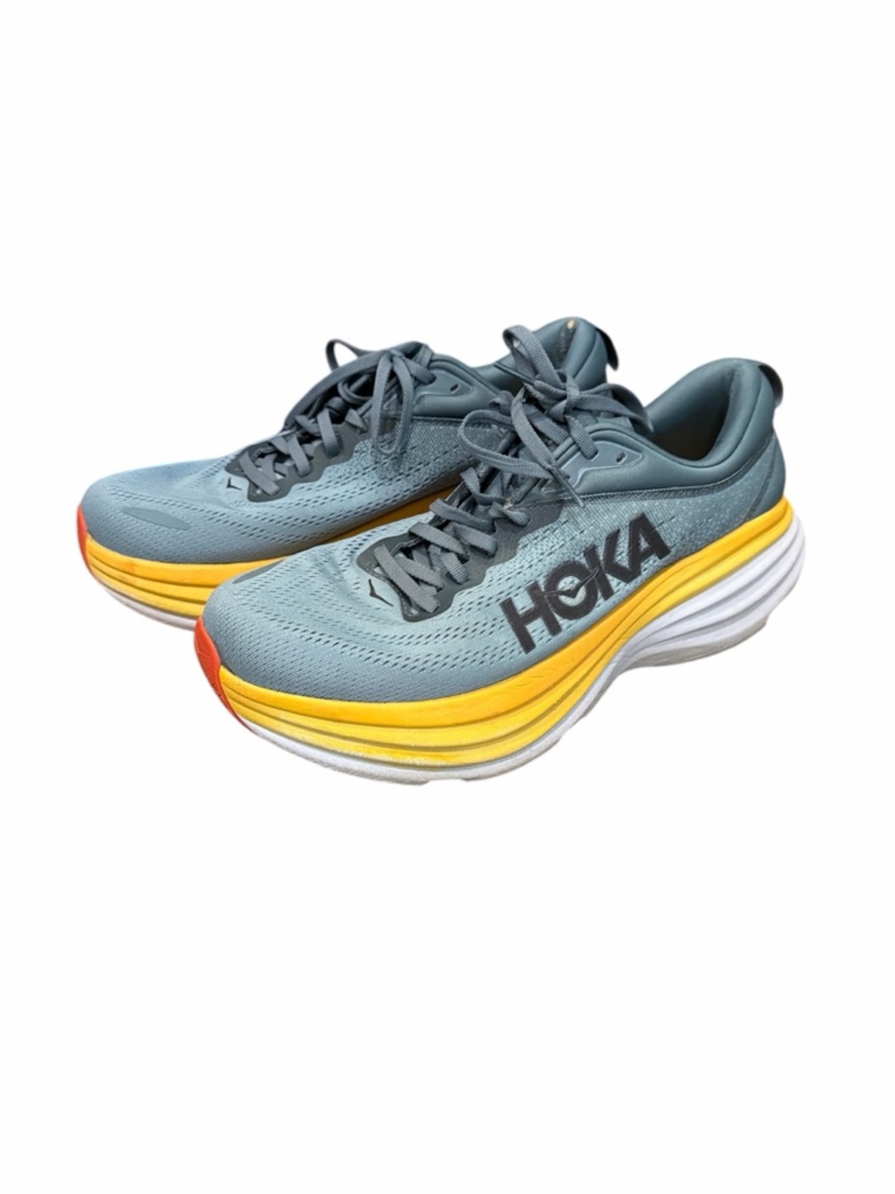 Hoka One Mens Bondi 8 in Goblin Blue Mountain Spring 10